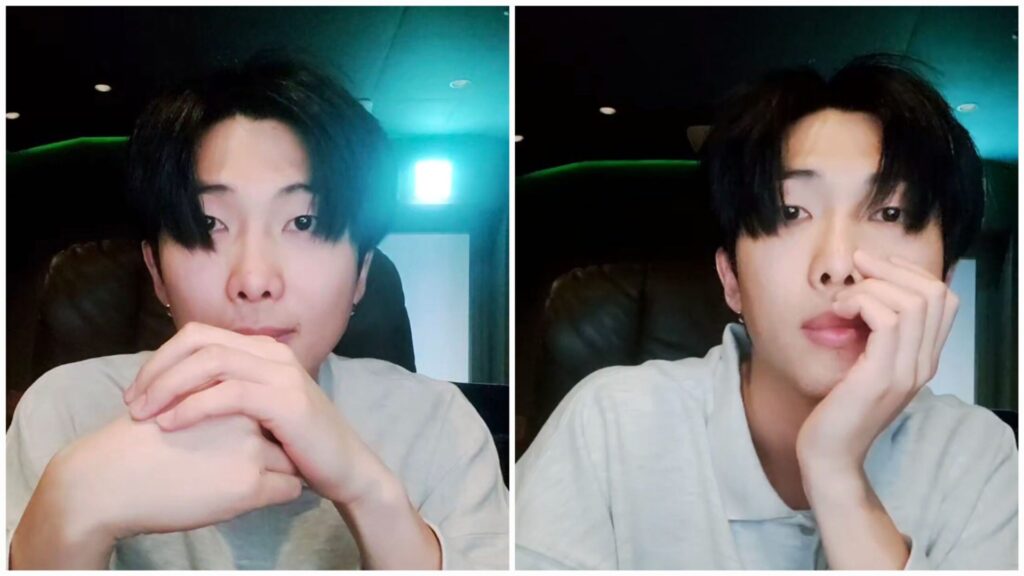 BTS RM Weverse live spam comments enlistment album