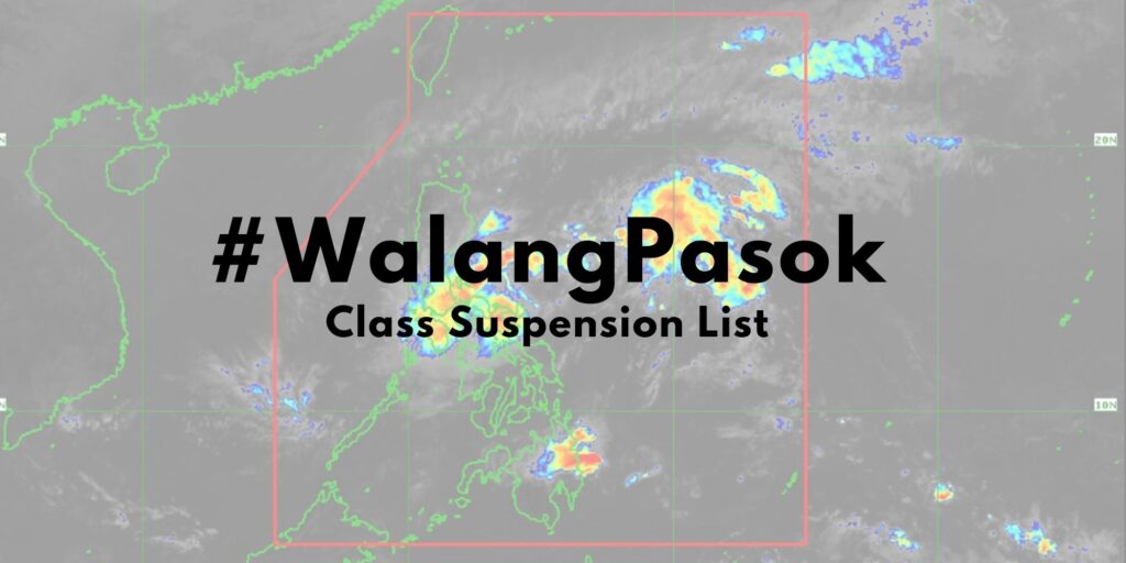 #WalangPasok: Tropical Depression Amang - Class Suspension List
