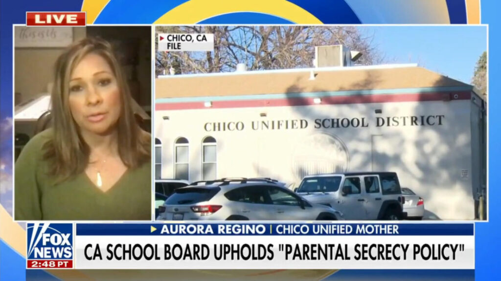 Aurora Regino parental secrecy policy California school district chico unified male female