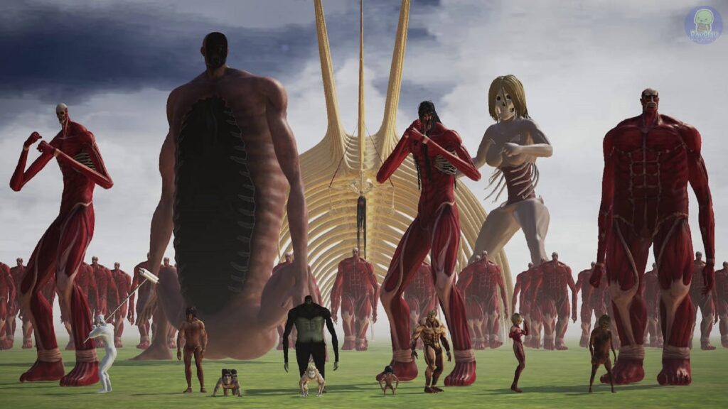 All the Titans together in Shinganshina Era in Attack on Titan