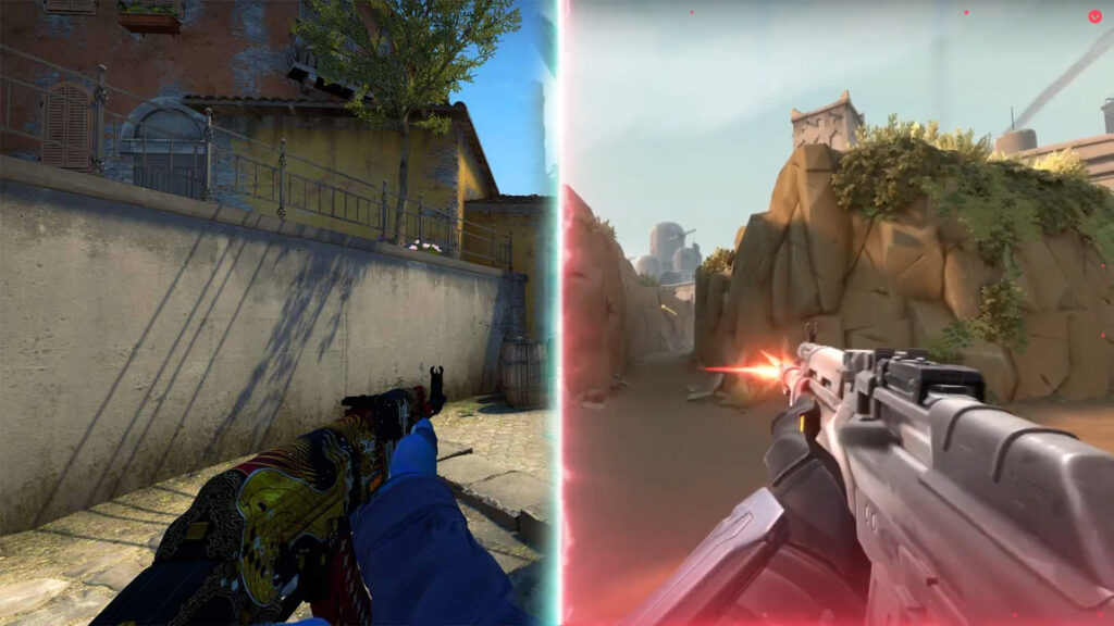 New Valorant Black Market skinline vs CSGO AK