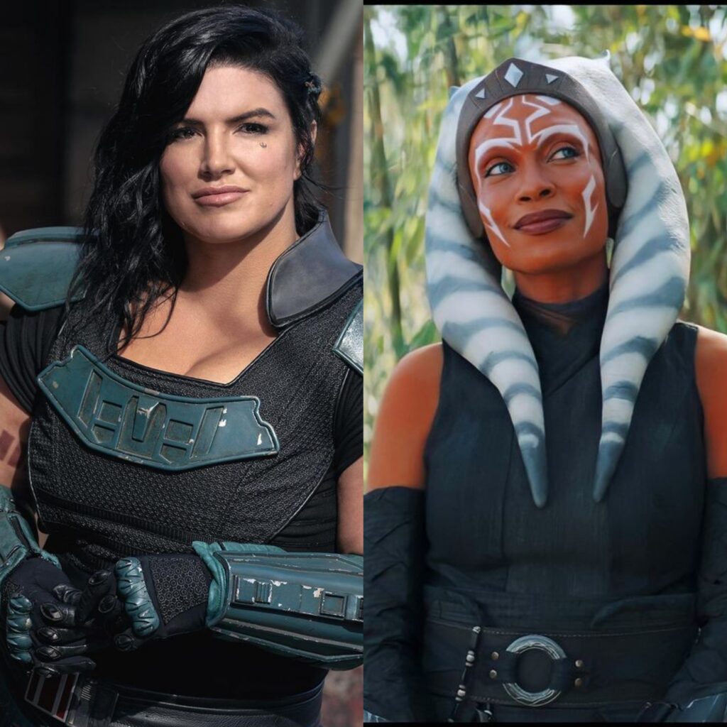 Cara Dune and Ahsoka in Star Wars