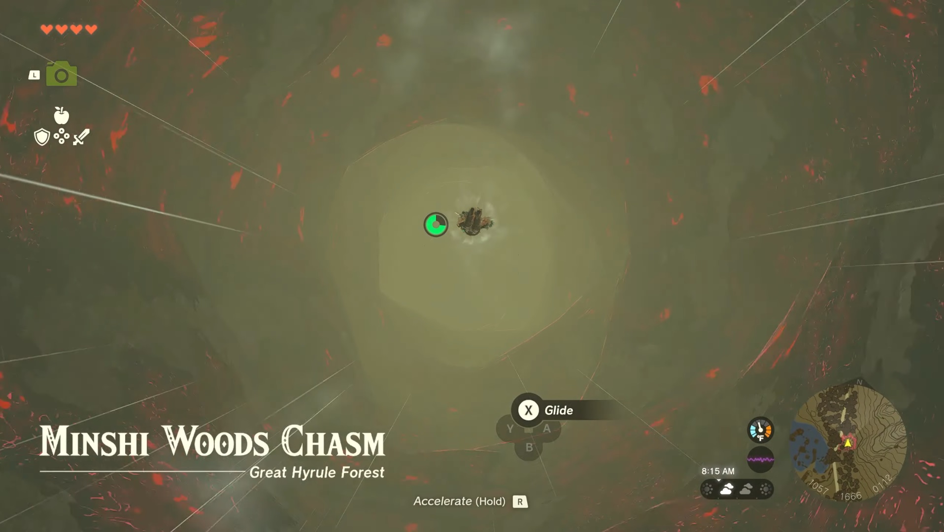 Legend of Zelda Master Sword Location Minshi Woods Chasm