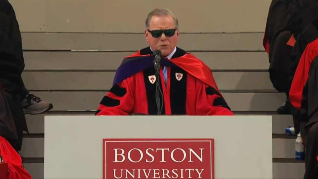 Warner Bros CEO David Zaslav booed at Boston University