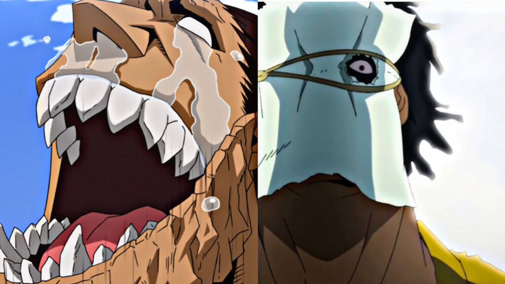 Gigantomachia vs Rokurota (Image via Studio Bones and Mappa)