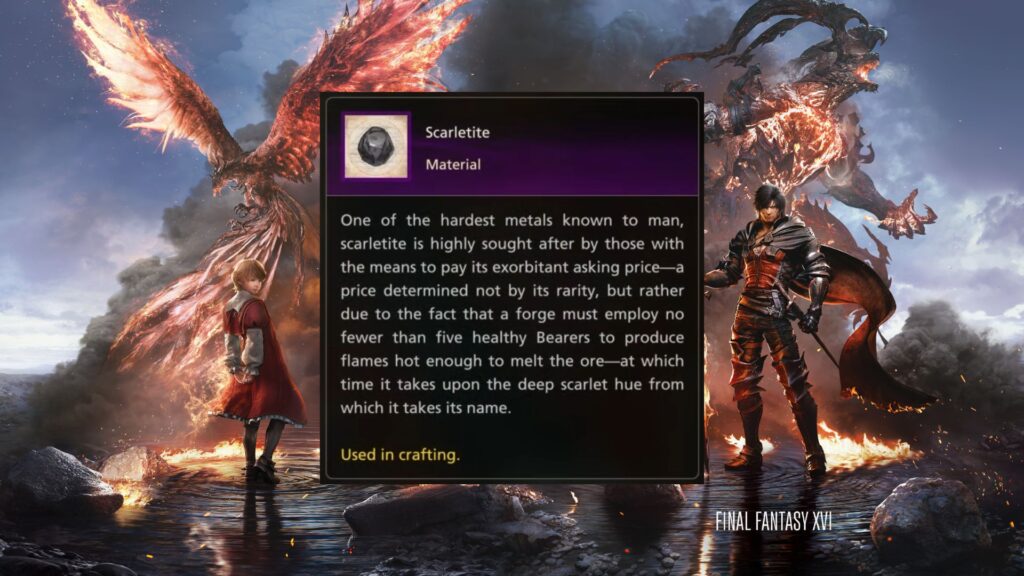 Where to find Scarletite in Final Fantasy 16