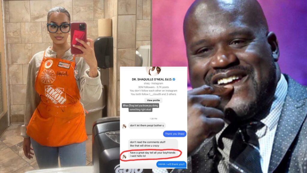 Shaquille O'Neal DMs viral home depot girl