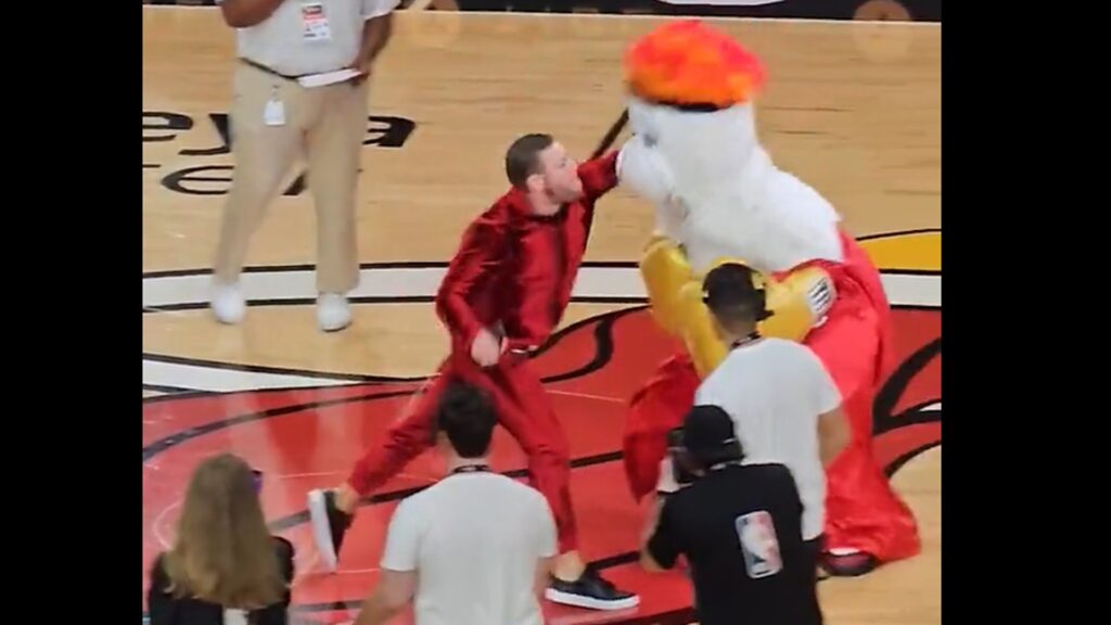 Why did Conor McGregog punch the Miami Heat mascot