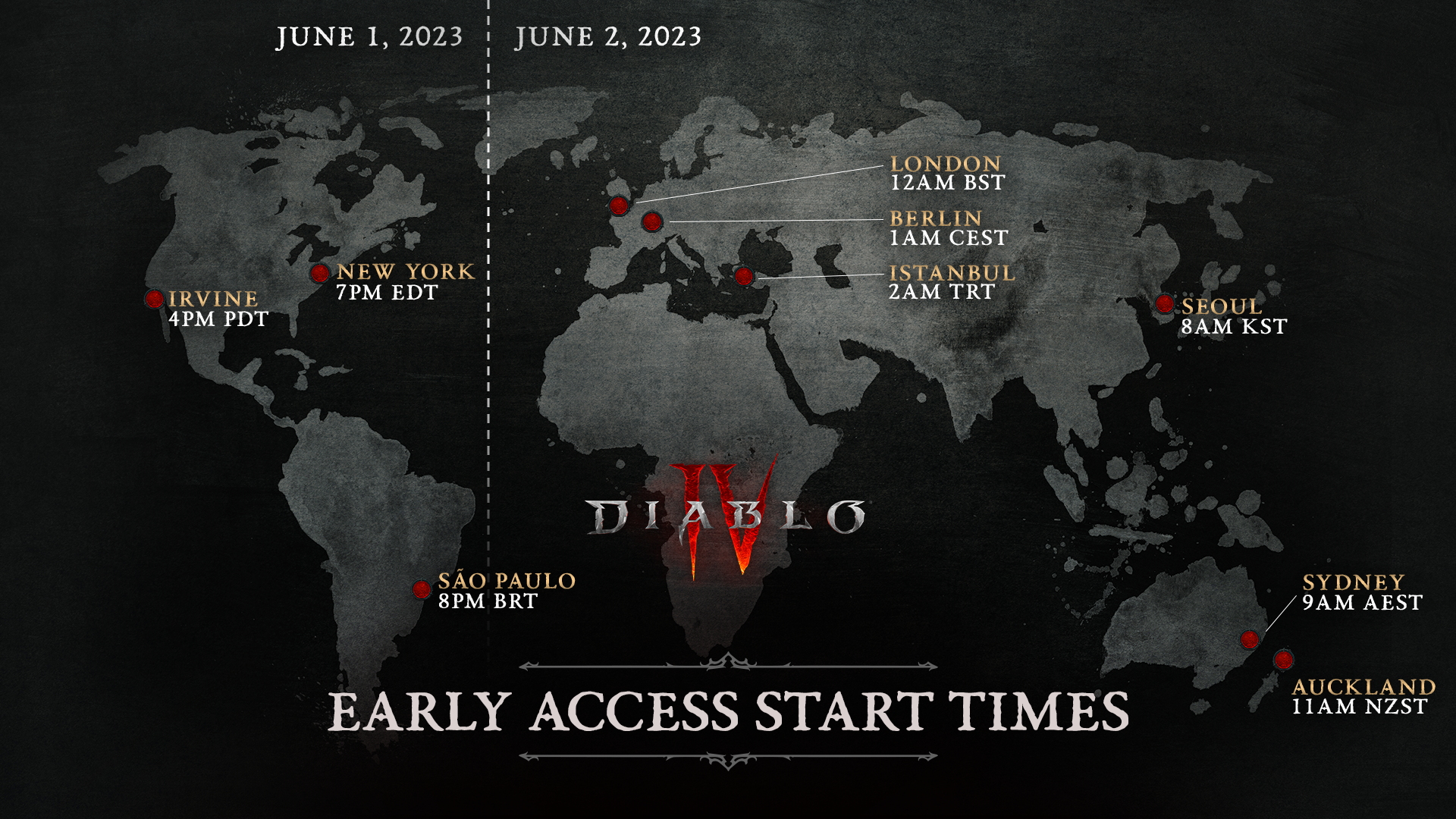 Diablo 4 early access, region release time