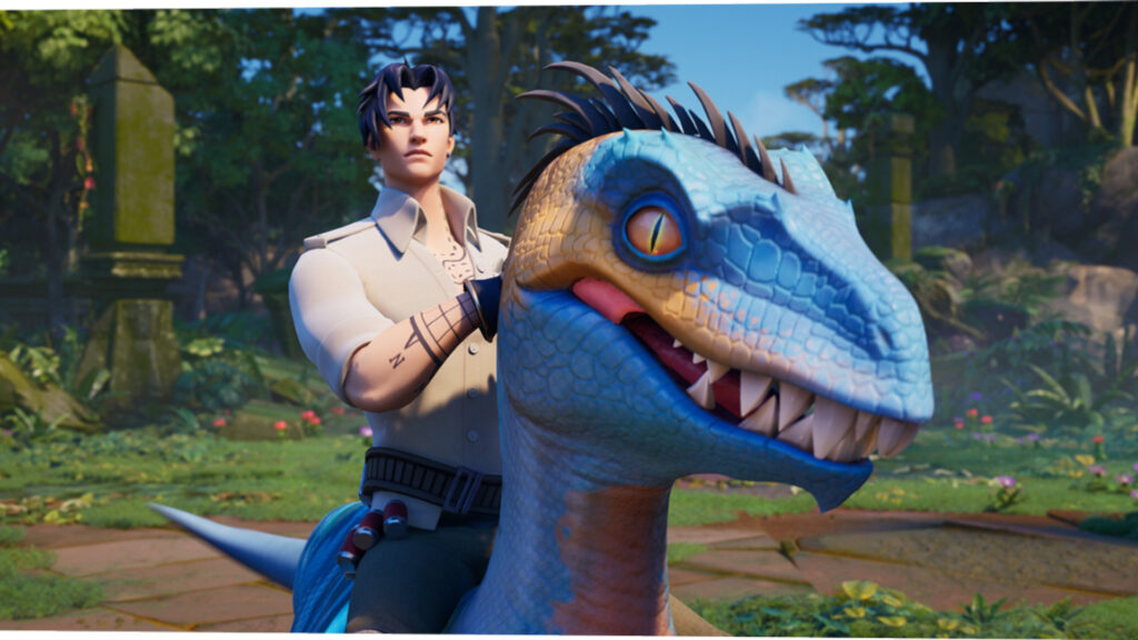 Fortnite how to ride raptors