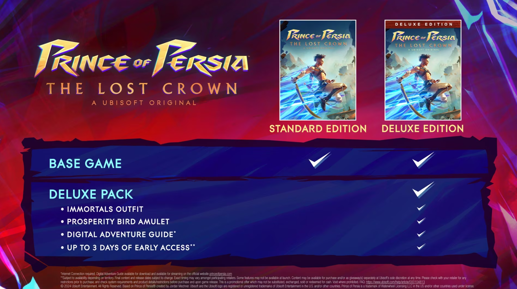 Prince of Persia: The Lost Crown How to pre-order, deluxe and standard edition bonuses