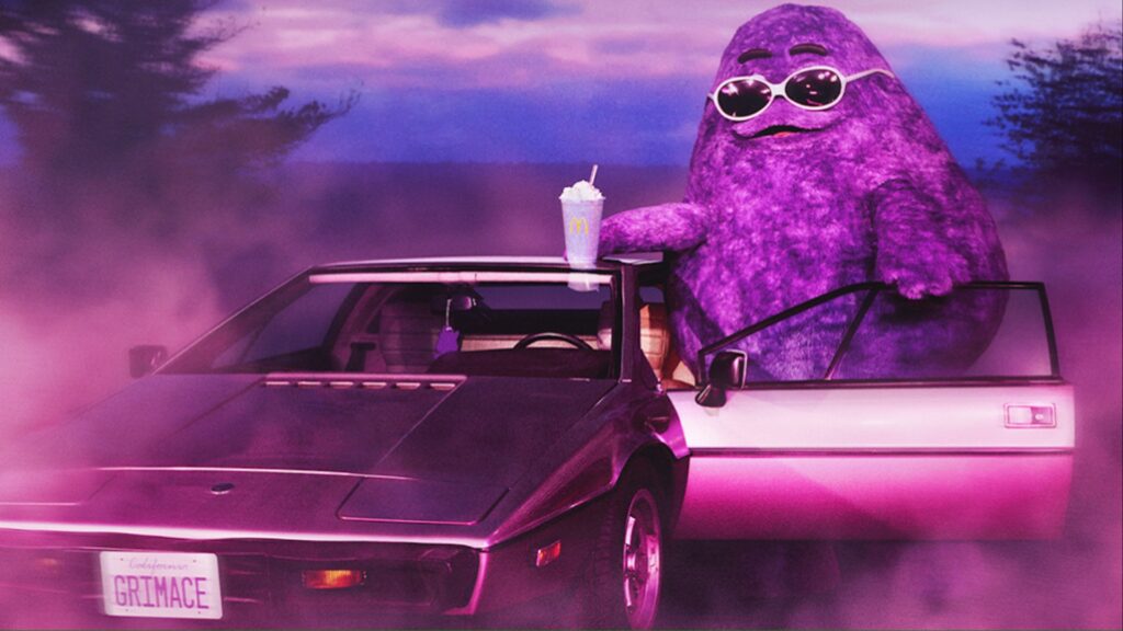 Why is Grimace bidding goodbye in McDonald's post?