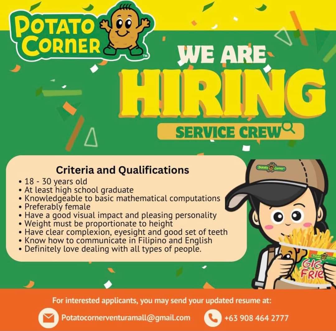 Potato Corner's advertisement