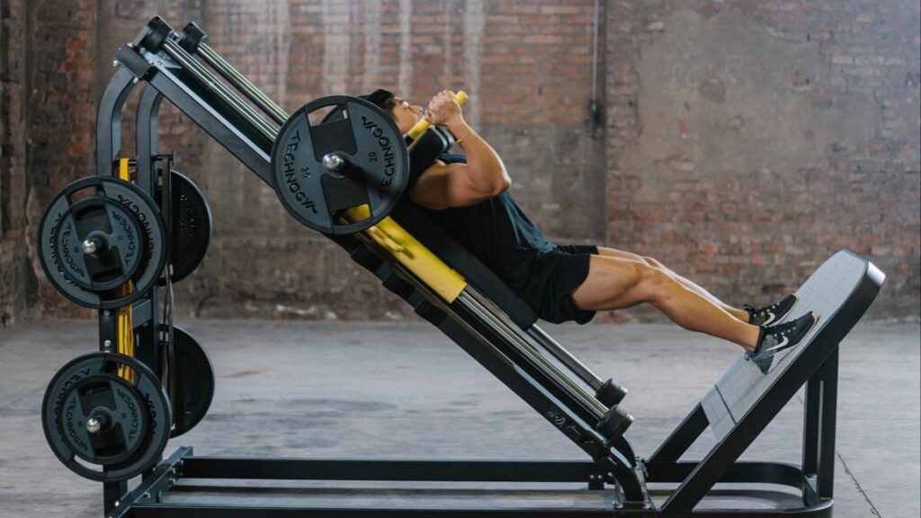 Squat machine freak accident gym