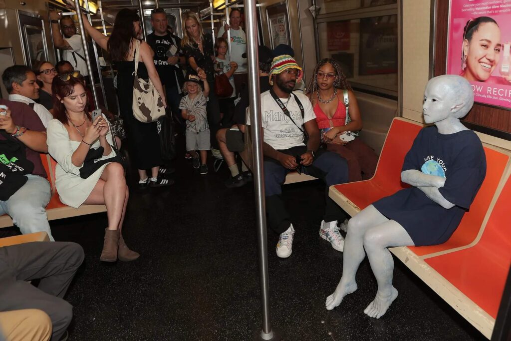 Alien NYC subway viral video