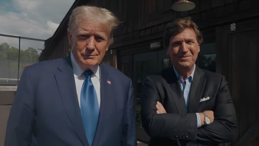 X Tucker Carlson Donald Trump interview Twitter