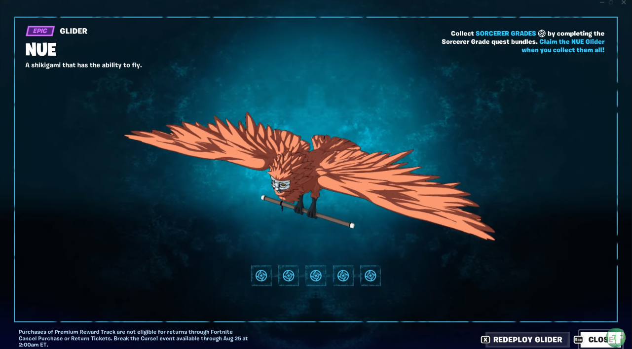 Fortnite x Jujutsu Kaisen: All Quests + Rewards - Nue Glider
