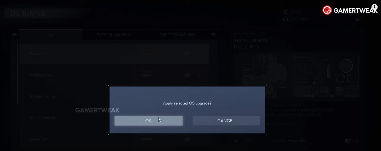 Armored Core 6: Boost Kick | How to Unlock - Confirm Unlock