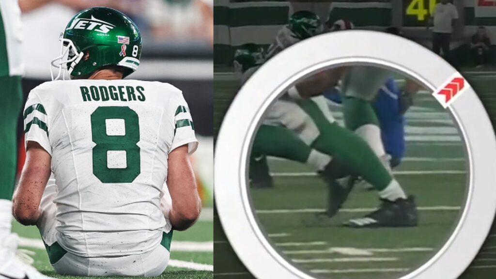Aaron Rodgers injures his left achilles tendon