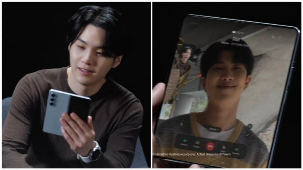 SUGA's new promo for Samsung Galaxy Z Fold 5 trends