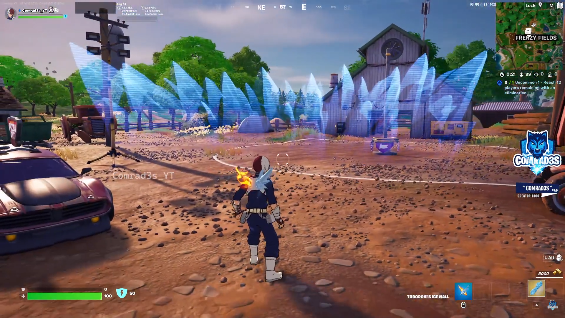 Fortnite x My Hero Academia: Todoroki’s Ice Wall | How to Get & Use