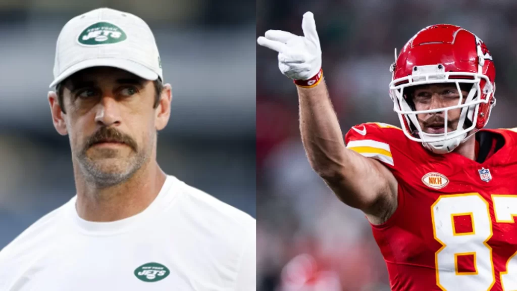 Aaron Rodgers calls Travis Kelce, Mr. Pfizer