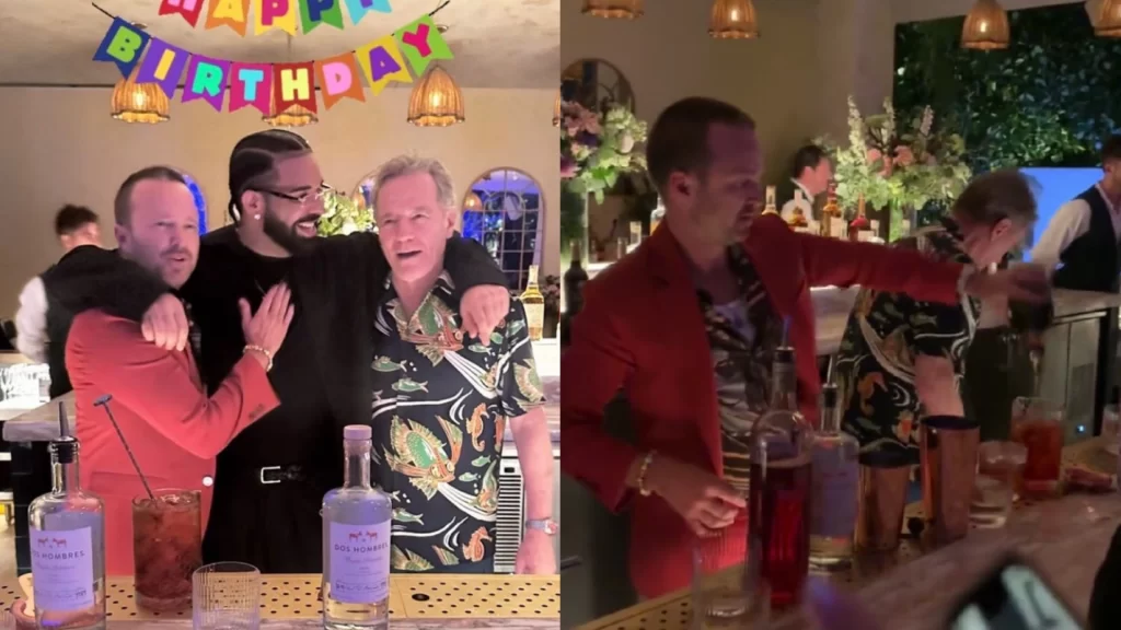 Bryan Cranston Aaron Paul Drake birthday party