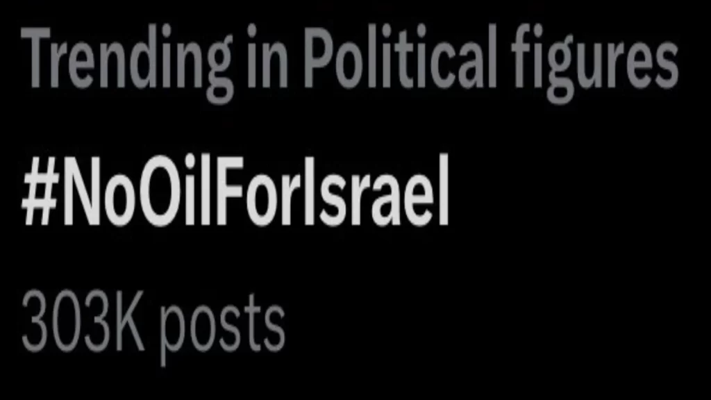 #NoOilForIsrael Trending on Twitter (X) | Palestinian Children in Danger