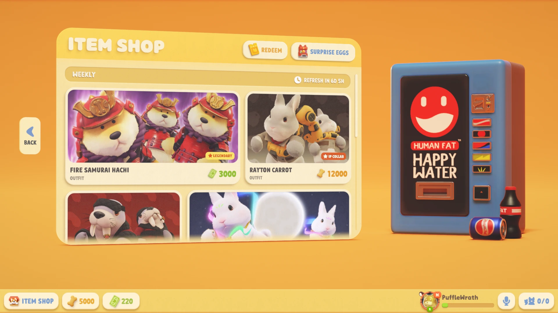 Party Animals How to get Rayton Carrot skin - Rename