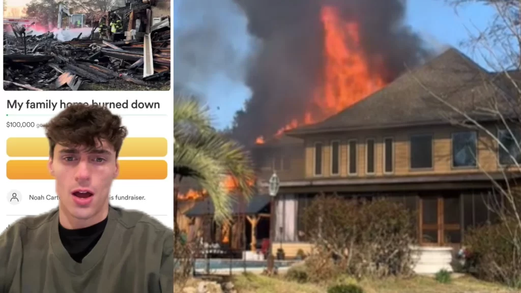 GoFundMe TikTok Noah Glenn Carter house