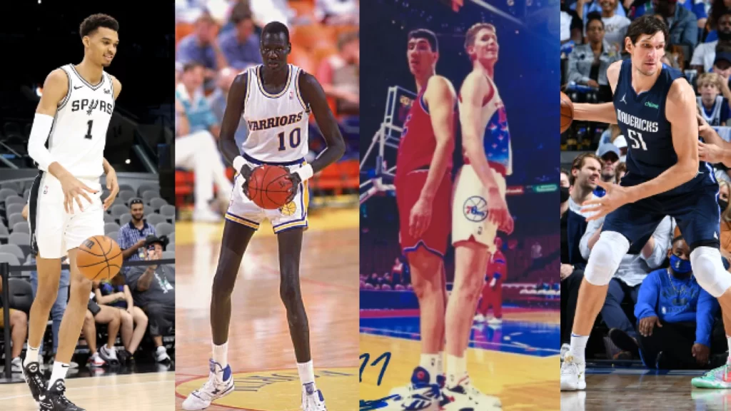 Where does Victor Wembanyama rank among the tallest NBA players in history