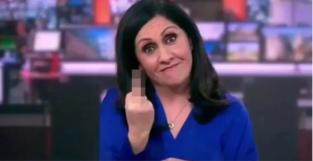 BBC Anchor Caught Giving Middle Finger on Live TV | Issues Apology