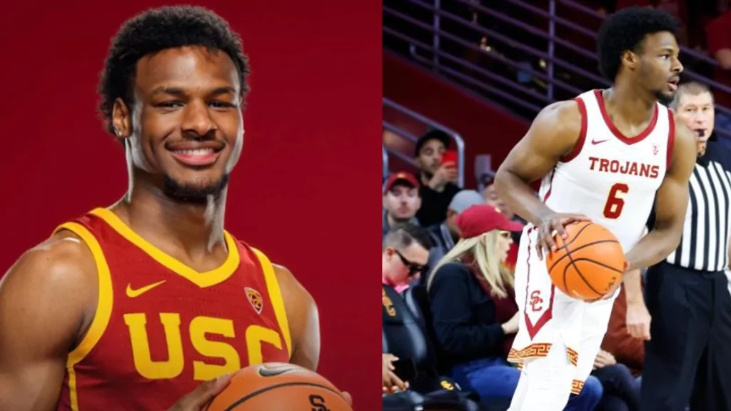Bronny James USC college debut LeBron James