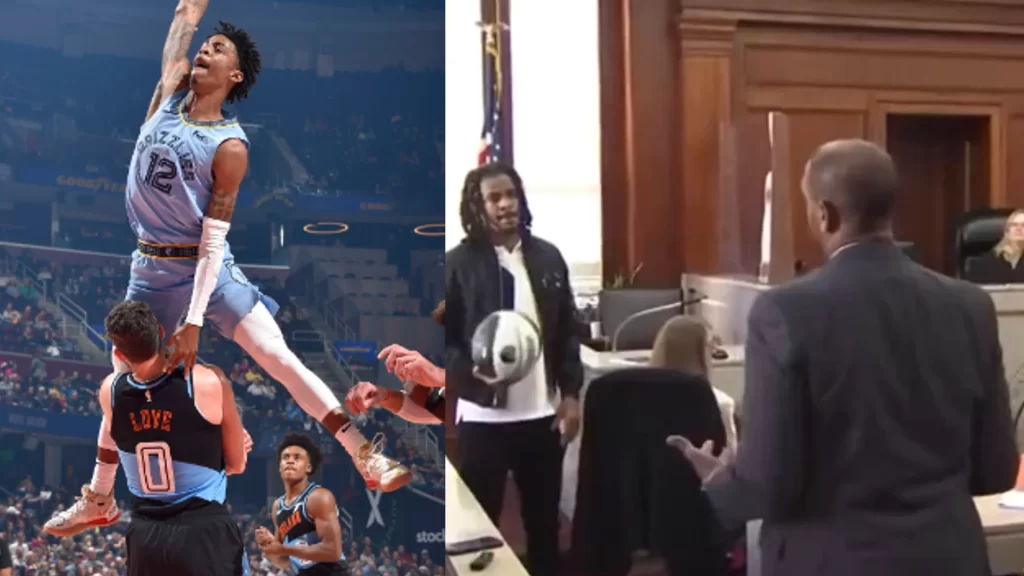 Ja Morant vs Holloway assault case trial - Kevin love picture involved