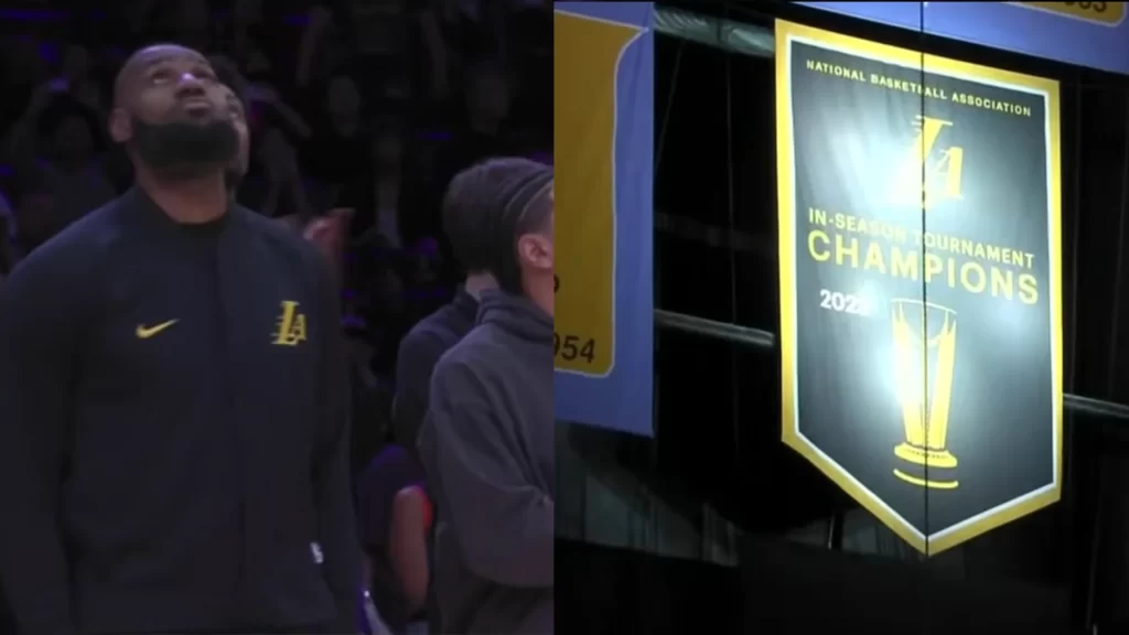Los Angeles Lakers raise banner no.18 for In-Season tournament championship