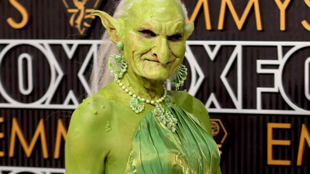 Princess Poppy dress up as green goblin at Emmy Awards 2024