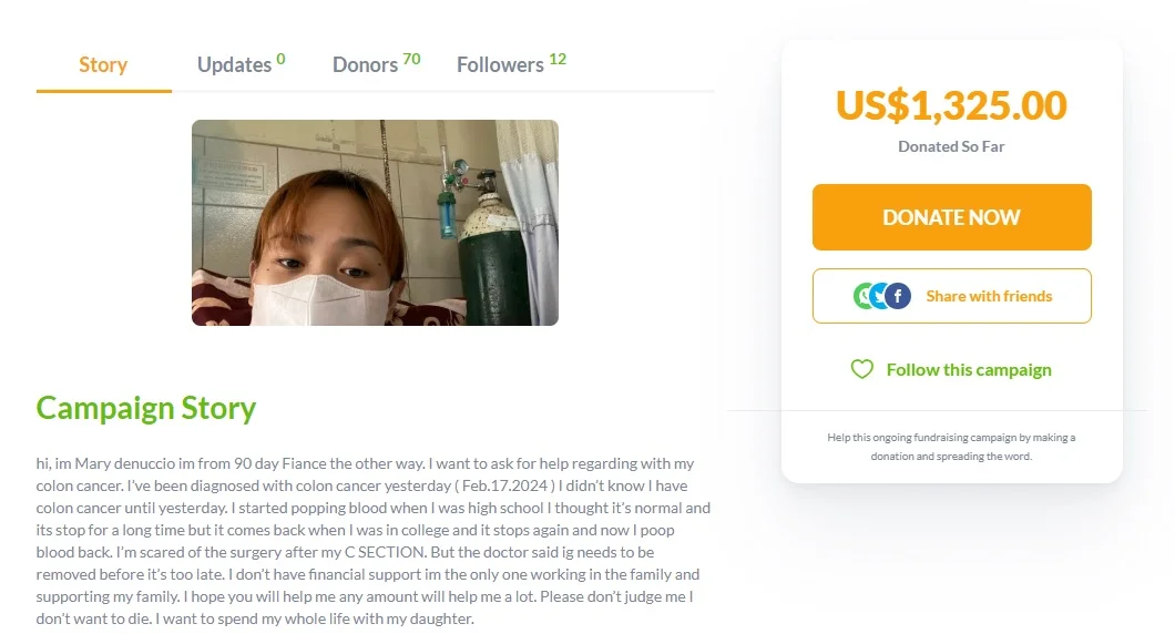 90 Day Fiance Mary and Brandan Cancer Go Fund Me
