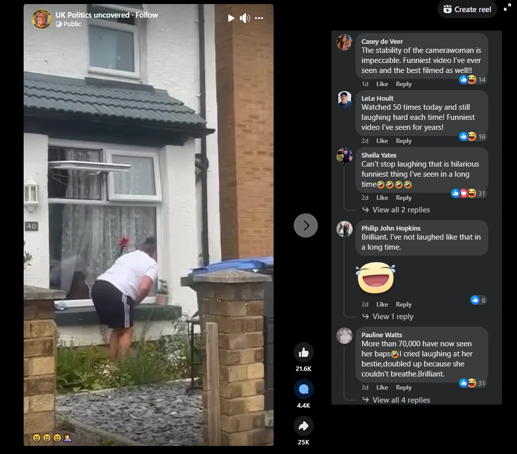 Woman stuck upside down viral video