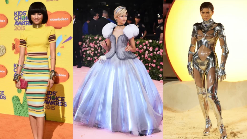 Zendaya with Law Roach fashion over the years