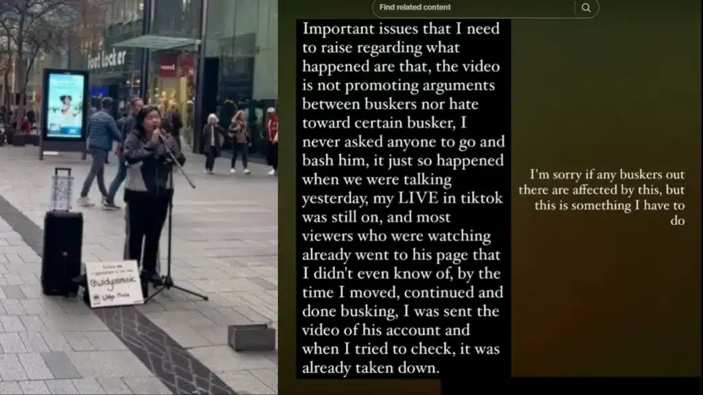 Australia Violinist under fire for 'bullying' busker Widya off a spot