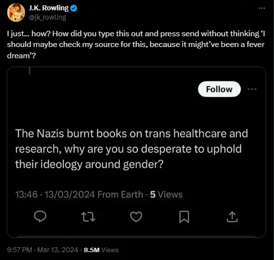 JK Rowling tweet fever dream