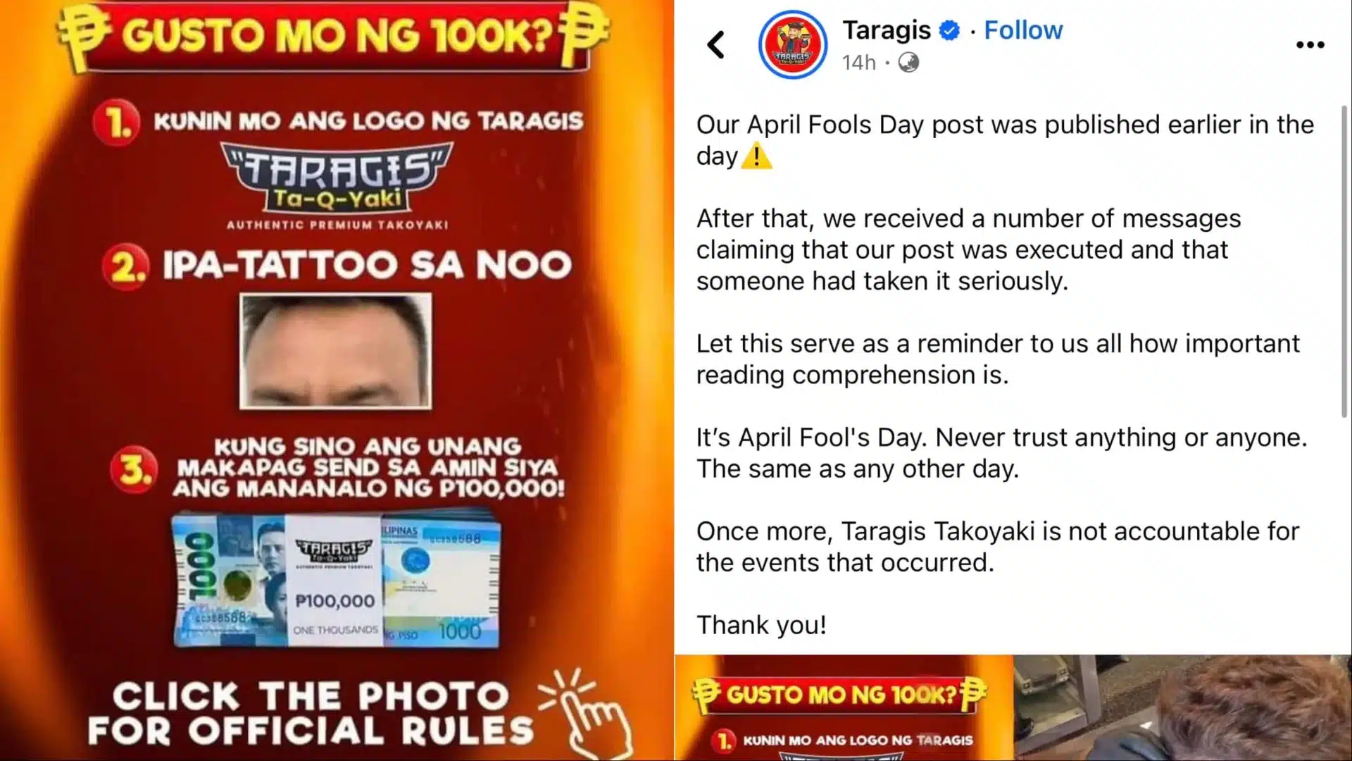 Taragis April Fool's Day Post