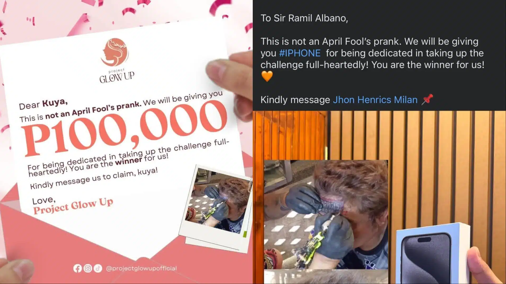Taragis Tattoo victim receives prizes