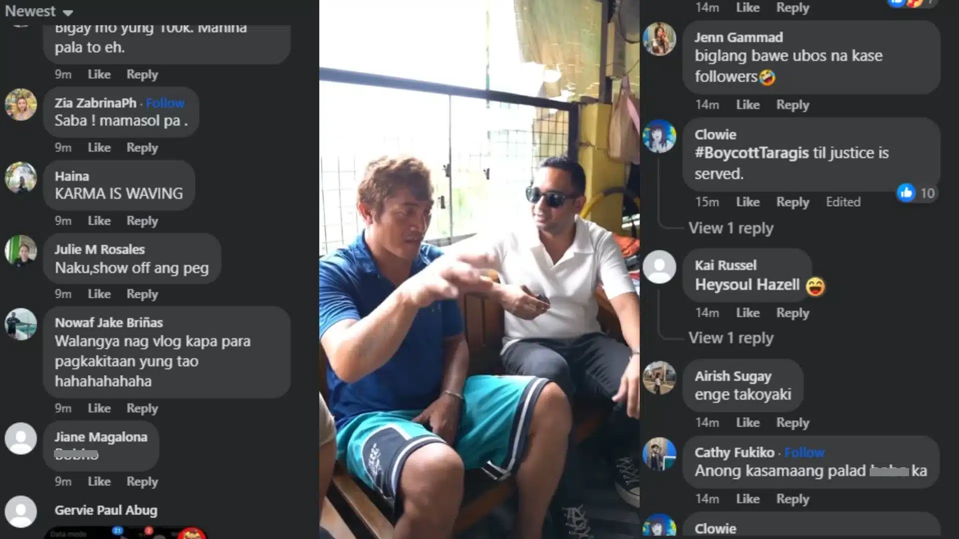 Taragis video vlog comments