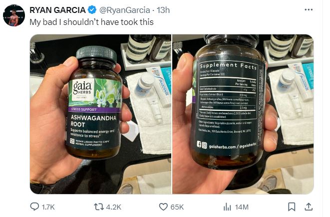 Ryan Garcia Ostarine - 2