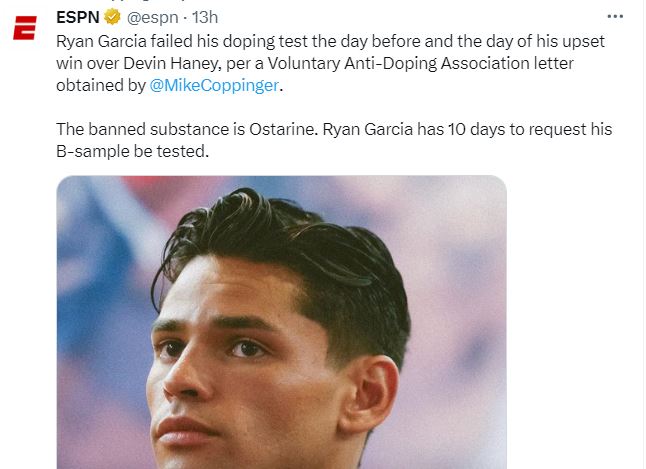 Ryan Garcia Ostarine