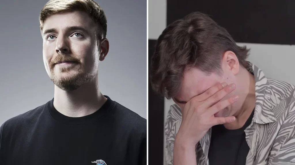 MrBeast (on left) and Jake Weddle (on right)