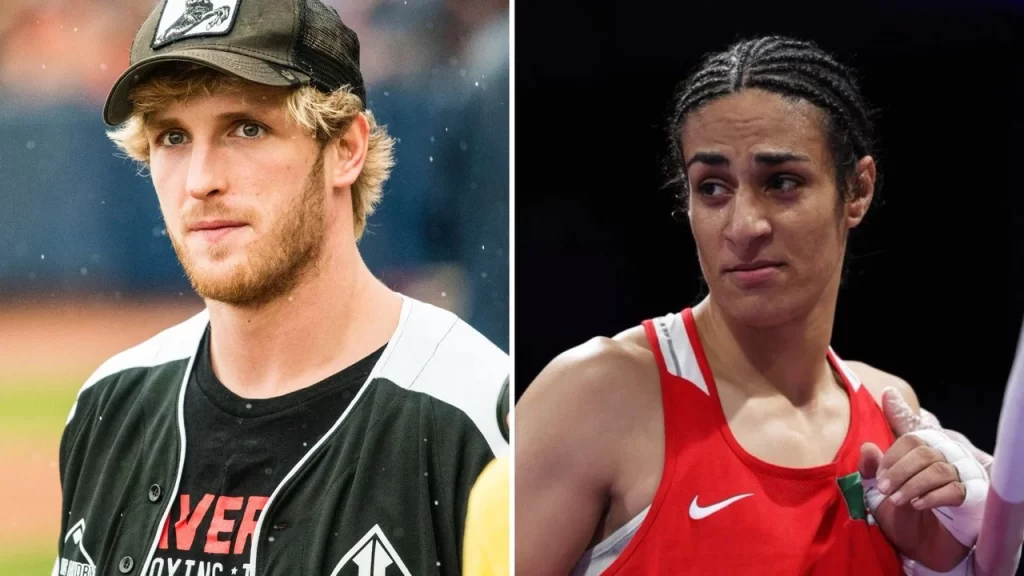 Logan Paul (Left) and Imane Khelif (Right)