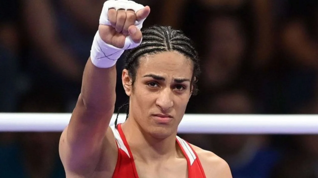 Imane Khelif after winning the quaterfinals