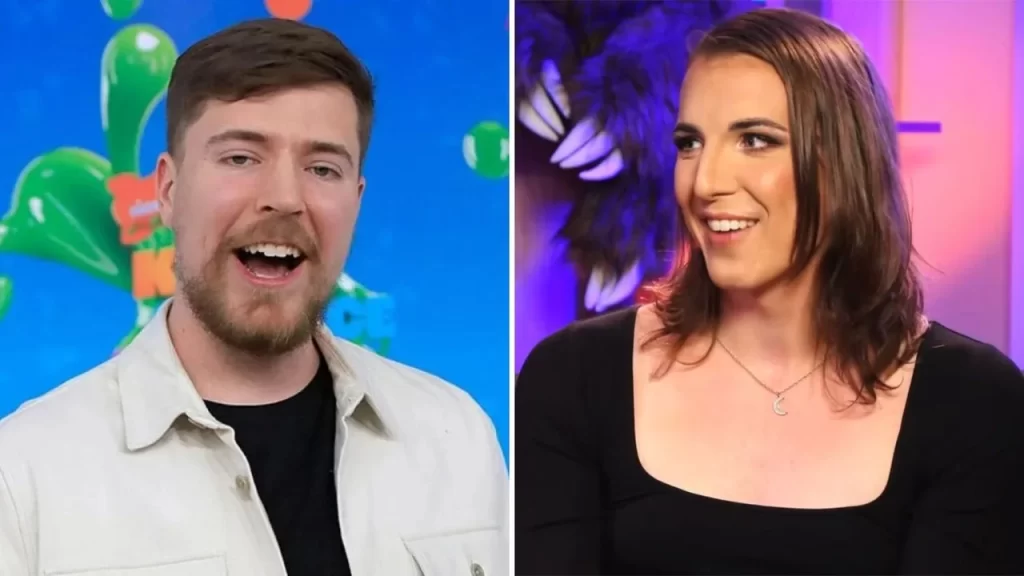 MrBeast(left) and Ava Kris Tyson(right)